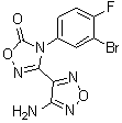structure of CAS# 914471-43-5, 3-(4-Amino-1,2,5-oxadiazol-3-yl)-4-(3-bromo-4-fluorophenyl)-1,2,4-oxadiazol-5(4H)-one