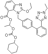 2H-2-乙基坎地沙坦西来替昔酯分子结构 (CAS 914613-36-8)