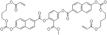 CAS # 914918-26-6, 6-[[[4-[(1-Oxo-2-propen-1-yl)oxy]butoxy]carbonyl]oxy]-2-naphthalenecarboxylic acid 2,2'-[2-(methoxycarbonyl)-1,4-phenylene] ester