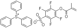 structure of CAS# 915090-37-8, 三苯基锍 2,3,5,6-四氟-4-(甲基丙烯酰氧基)苯磺酸盐