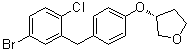 structure of CAS# 915095-90-8, (3R)-3-[4-[(5-溴-2-氯苯基)甲基]苯氧基]四氢呋喃