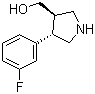 structure of CAS# 915390-10-2, ((3R,4S)-4-(3-氟苯基)吡咯烷-3-基)甲醇