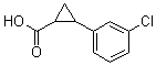 structure of CAS# 91552-11-3, 2-(3-氯苯基)环丙烷羧酸