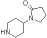 structure of CAS# 91596-61-1, 1-(4-哌啶基)-2-吡咯烷酮