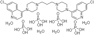 structure of CAS# 915967-82-7, 四磷酸哌喹四水合物