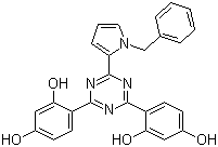 CAS # 916334-62-8, 2-(1-Benzyl-1H-pyrrol-2-yl)-4,6-bis(2,4-dihydroxyphenyl)-1,3,5-triazine