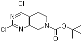 structure of CAS# 916420-27-4, 2,4-二氯-5,6-二氢吡啶并[3,4-d]嘧啶-7-甲酸叔丁酯