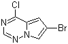 structure of CAS# 916420-30-9, 6-溴-4-氯吡咯并[2,1-f][1,2,4]三嗪