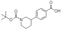 structure of CAS# 916421-44-8, 4-[1-(叔丁氧羰基)哌啶-3-基]苯甲酸