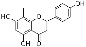 structure of CAS# 916917-28-7, 2,3-二氢-5,7-二羟基-2-(4-羟基苯基)-8-甲基-4H-1-苯并吡喃