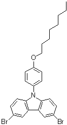 structure of CAS# 917773-26-3, 3,6-二溴-9-[4-(辛氧基)苯基]-9H-咔唑