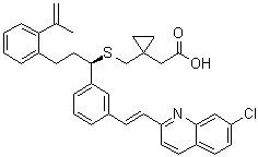 structure of CAS# 918972-54-0, 1-[[[(1R)-1-[3-[(1E)-2-(7-氯-2-喹啉基)乙烯基]苯基]-3-[2-(1-甲基乙烯基)苯基]丙基]硫基]甲基]环丙烷乙酸