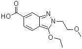 CAS 登录号：919106-94-8, 3-乙氧基-2-(2-甲氧基乙基)-2H-吲唑-6-羧酸
