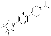 structure of CAS# 919496-58-5, 1-(1-甲基乙基)-4-[5-(4,4,5,5-四甲基-1,3,2-二氧硼杂环戊烷-2-基)-2-吡啶基]哌嗪