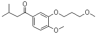 structure of CAS# 919995-27-0, 1-[4-Methoxy-3-(3-methoxypropoxy)phenyl]-3-methyl-1-butanone