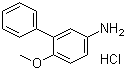 3-苯基-4-甲氧基苯胺盐酸盐分子结构 (CAS 92028-21-2)