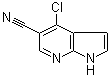 structure of CAS# 920966-02-5, 4-Chloro-1H-pyrrolo[2,3-b]pyridine-5-carbonitrile