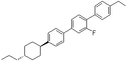 structure of CAS# 921605-46-1, 4-乙基-2'-氟-4''-(反式-4-丙基环己基)-1,1':4',1''-三联苯