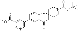 CAS 登录号：921760-67-0, 5-[1'-(叔丁氧羰基)-4-氧代螺[苯并二氢吡喃-2,4'-哌啶]-6-基]烟酸甲酯