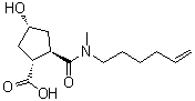 CAS 登录号：922727-92-2, (1R,2R,4R)-2-[(5-己烯-1-基甲基氨基)羰基]-4-羟基环戊烷羧酸