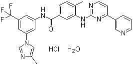 structure of CAS# 923288-90-8, Nilotinib monohydrochloride monohydrate