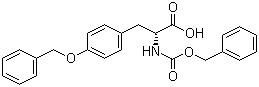 structure of CAS# 92455-53-3, N-[(苯甲氧基)羰基]-O-(苯基甲基)-D-酪氨酸