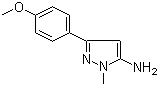 structure of CAS# 92469-35-7, 3-(4-Methoxyphenyl)-1-methyl-1H-pyrazol-5-amine