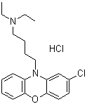 structure of CAS# 925681-41-0, 2-氯-N,N-二乙基-10H-吩恶嗪-10-丁胺盐酸盐