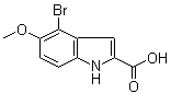 CAS # 92622-97-4, 4-Bromo-5-methoxyindole-2-carboxylic acid, 4-Bromo-5-methoxy-(1H)-indole-2-carboxylic acid