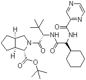 CAS # 926276-19-9, (1S,3aR,6aS)-2-[(2S)-2-[[(2S)-2-Cyclohexyl-2-[(2-pyrazinylcarbonyl)amino]acetyl]amino]-3,3-dimethyl-1-oxobutyl]octahydrocyclopenta[c]pyrrole-1-carboxylic acid tert-butyl ester
