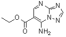 structure of CAS# 92673-40-0, 7-氨基-[1,2,4]三唑并[1,5-a]嘧啶-6-羧酸乙酯