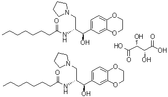 structure of CAS# 928659-70-5, 依利格鲁司特酒石酸盐