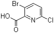 3-Bromo-6-chloro-2-pyridinecarboxylic acid molecular structure (CAS 929000-66-8)