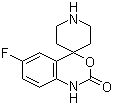 6-Fluorospiro[4H-3,1-benzoxazine-4,4'-piperidin]-2(1H)-one molecular structure (CAS 92926-32-4)