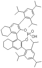 structure of CAS# 929294-27-9, (11bR)-8,9,10,11,12,13,14,15-八氢-4-羟基-2,6-二[2,4,6-三(1-甲基乙基)苯基]-二萘并[2,1-d:1',2'-f][1,3,2]二氧杂磷杂卓 4-氧化物