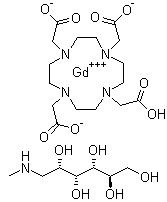 structure of CAS# 92943-93-6, 钆特酸葡甲胺