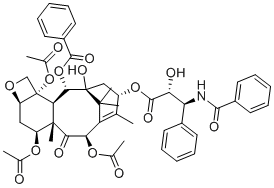 structure of CAS# 92950-39-5, 7-Acetyl Paclitaxel