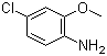 structure of CAS# 93-50-5, 4-氯-2-甲氧基苯胺