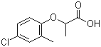 structure of CAS# 93-65-2, 2-(4-氯-2-甲基苯氧基)丙酸
