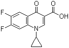 structure of CAS# 93107-30-3, 1-Cyclopropyl-1,4-dihydro-6,7-difluoro-4-oxoquinoline-3-carboxylic acid