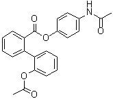 CAS # 93232-37-2, 2'-(Acetyloxy)-[1,1'-biphenyl]-2-carboxylic acid 4-(acetylamino)phenyl ester