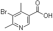 structure of CAS# 93350-01-7, 5-溴-4,6-二甲基烟酸