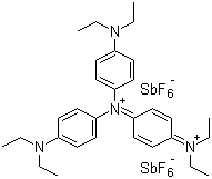 CAS # 93410-50-5, 4-(Diethylamino)-N-[4-(diethylamino)phenyl]-N-[4-(diethyliminio)-2,5-cyclohexadien-1-ylidene]benzenaminium hexafluoroantimonate(1-)