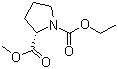 structure of CAS# 93423-88-2, N-(乙氧基羰基)-(S)-(-)-脯氨酸甲酯