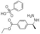 structure of CAS# 934495-38-2, 4-[(1S)-1-Hydrazinylethyl]benzoic acid ethyl ester benzenesulfonate