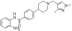 structure of CAS# 934828-12-3, N-(2-氨基苯基)-4-[1-[(1,3-二甲基-1H-吡唑-4-基)甲基]-4-哌啶基]苯甲酰胺