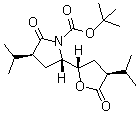 structure of CAS# 934841-17-5, (3S,5S)-3-异丙基-2-氧代-5-[(2S,4S)-四氢-4-异丙基-5-氧代-2-呋喃基]-1-吡咯烷羧酸叔丁酯