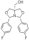 structure of CAS# 935467-97-3, (3R,5S,7aS)-[3,5-二(4-氟苯基)四氢-1H-恶唑并[3,4-c]恶唑-7a-基]甲醇