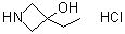 structure of CAS# 935668-00-1, 3-乙基氮杂环丁-3-醇盐酸盐