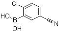 structure of CAS# 936249-33-1, 2-氯-5-氰基苯硼酸